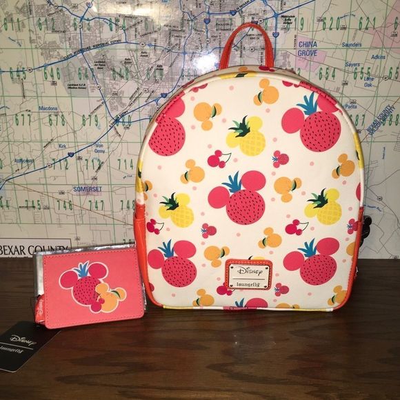 Loungefly mini backpack and cardholder main image 5